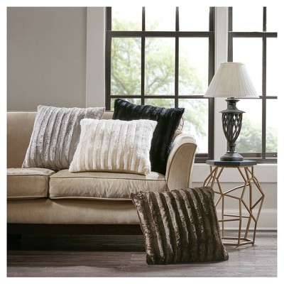 Luxurious York Faux Fur Plush Kids' Throw Pillow 20"x20"