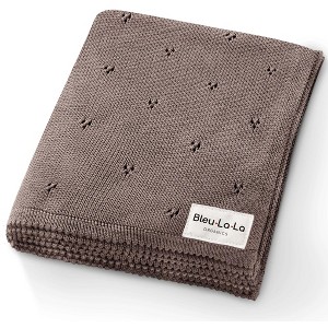 Luxury 100% Organic Cotton Pointelle Baby Receiving Swaddle Blanket for Infants Boys and Girls - 1 of 4