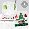 Big Dot of Happiness Red and Green Holiday Gnomes - Funny Christmas Party Decorations - Drink Coasters - Set of 6 - image 2 of 4