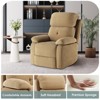 Bencmate Sofas Small Recliner Sofas for Living Room Chair for Adults, Living Room Recliner Adjustable Sofas for Home, Brown,34.2"*32.2"*39.3" - 3 of 4