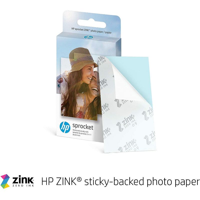 HP Sprocket Portable 2x3" Instant Photo Printer Zink Paper Bundle, 4 of 6