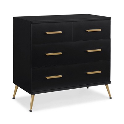 Black Ebony Bronze 4-Drawer Dresser with Changing Top