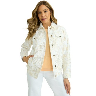 Jessica London Women's Plus Size Classic Cotton Denim Jacket