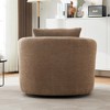 38.2" Swivel Accent Chair pholstered Barrel Sofa with 360° Swivel a Throw Pillow for Living Room, Bedroom-- Frevyn - 4 of 4