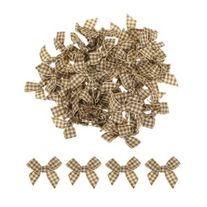 Unique Bargains Fabric Sewing DIY Gift Packaging Accessories Satin Mini Ribbon Bows 50 Pcs - 1 of 4