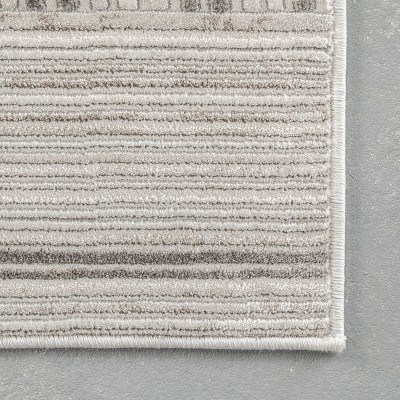 Reversible Abstract Synthetics Area Rug, 5' x 8', Gray