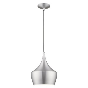 Livex Lighting Waldorf 1 - Light Chandelier in  Brushed Aluminum - 1 of 2