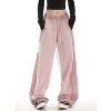 Mocamel Women's High Waisted Plus Size Striped Loose Fit Straight Sweatpants Are Comfortable and Soft. - 2 of 4