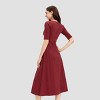 Women's Elbow Sleeve Knit Midi A-Line Dress - Universal Thread™ Red - 3 of 3