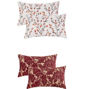REGALWOVEN 4 Pcs Floral Pattern Throw Pillow Cases for Home Decor - 1 of 4