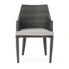 Outdoor Dining Chair Set Of 2, Outside Patio Tables, Powder Coated Iron Frame & PE Wicker For Deck Garden Lawn Backyard Porch Balcony Restaurant - 4 of 4