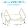 Unique Bargains Stainless Steel Magazine CD Storage Desk Decorative Bookshelf - 2 of 4