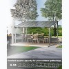 12x14 Ft Lean to Gazebo for Patio, Wall-Mounted Hardtop Gazebo with Aluminum Frame and Sloped Polycarbonate Roof for Deck, Backyard - 4 of 4