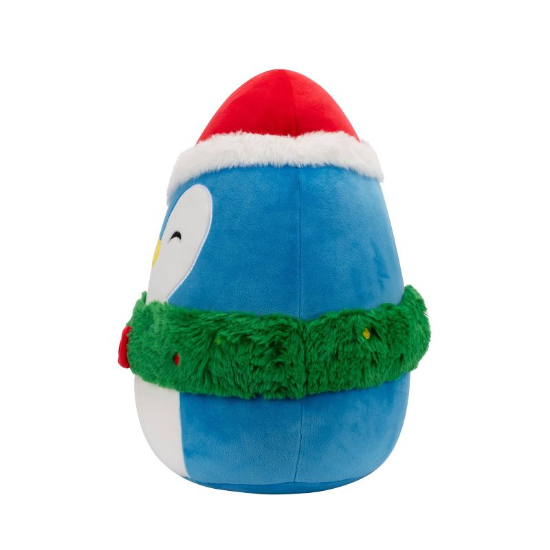 Squishmallows 12&#34; Puff Blue Penguin with Wreath and Hat Medium Plush, 5 of 13