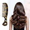 Unique Bargains Women's Heart Style Handheld Wide Tooth Comb for Curly Thick Straight Hair 1 Pc - 4 of 4