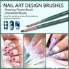 Saviland Professional 12PC Gel Nail Brush Kit - UV & Extension Gel Brush, Liner & Artist Pens for Salon Essentials .(Size: 12 Count) - 4 of 4