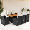 vidaXL Garden Dining Set Black and Brown - 2 of 4