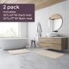 Lavish Home 2-Piece Chenille Memory Foam Bathroom Rugs Set - 2 of 4