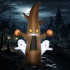 Aghana Digitals 5ft LED Halloween Inflatable Ghost Tree: Blow-Up Yard Decor with Pumpkins for - 2 of 4