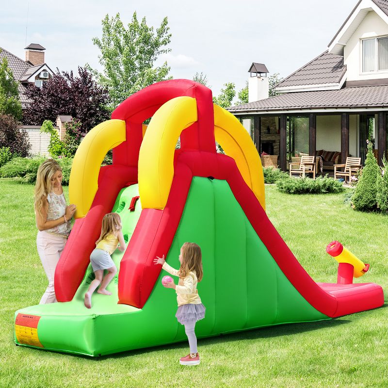 Costway Inflatable Water Slide Bounce House Bouncer Kids Jumper Climbing w/ 480W Blower, 4 of 11