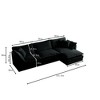 NicBex Chenille Fabric Modular Sectional Sofa Large L-Shaped Upholstered Sofa with Reversible Ottoman for Living Room,Apartment - 3 of 4