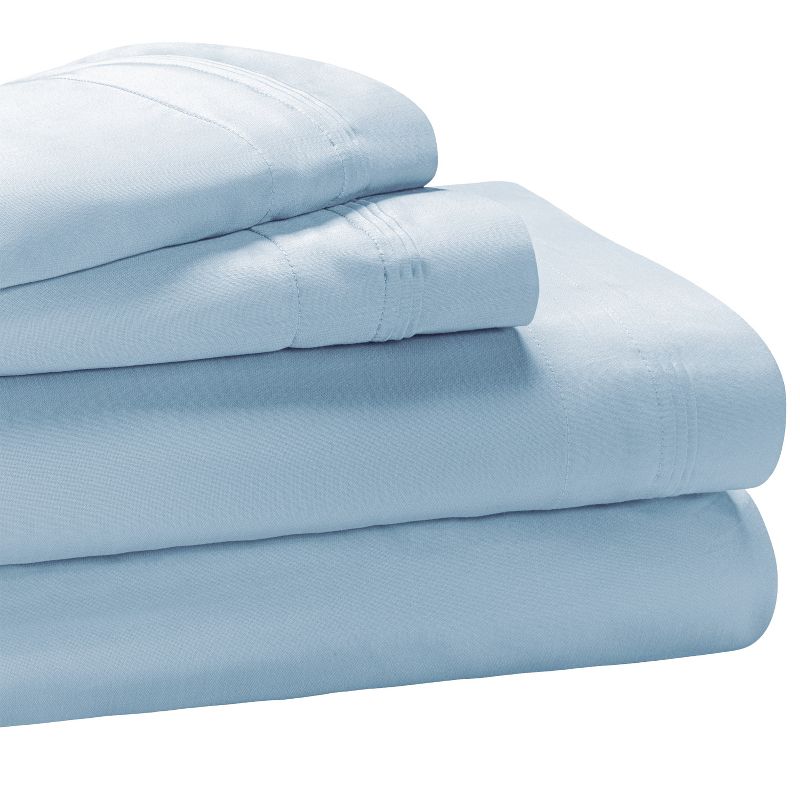 650-Thread Count Cotton Deep Pocket Sheet Set by Blue Nile Mills, 1 of 6