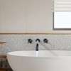 WOWOW 2-Handle Wall-Mount Brass Roman Tub Faucet with Long Spout Reach in Brushed Nickel (Valve Included) - 2 of 4