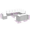 vidaXL Patio Sofa Set with Cushions Outdoor Furniture 11 Piece Poly Rattan - Black and Cream - 3 of 4