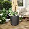 Maggift Umbrella Bases, Umbrella Side Table for Patio, with Umbrella Hole for Porch, Poolside, and Picnic, Black, 14.8"*14.8"*16.7” - 4 of 4
