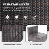 Acekool 7 Piece Patio Set Rattan Outdoor Sofa with Cushions PE Wicker Sectional Couch and Table for Balcony Garden Porch Conversation - 3 of 4