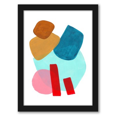 Americanflat - Playful Pastel Pink Yellow Teal Shapes By Ejaaz Haniff ...