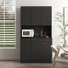 LunaLulinlk 70.87"" Tall Wardrobe& Kitchen Cabinet, with 6-Doors, 1-Open Shelves and 1-Drawer for bedroom,Black - 2 of 4