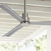 52" Minka Aire Modern Outdoor Ceiling Fan with Remote Control Brushed Nickel Silver Wet Rated for Patio Exterior Porch Gazebo Barn - 2 of 4