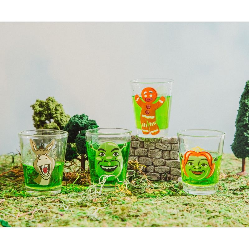 Silver Buffalo Shrek Characters 1.5-Ounce Mini Shot Glasses | Set of 4, 3 of 7