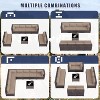 ALAULM 9 Pieces Patio Furniture Set, Rattan Wicker Outdoor Conversation Sets, Outdoor Furniture Sofa Set - 4 of 4