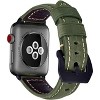 Worryfree Gadgets Leather  Apple Watch, Band for iWatch Series 8 7 6 5 4 3 2 1 Genuine Leather Replacement Band Bracelet Smart iWatch Accessories - 3 of 4