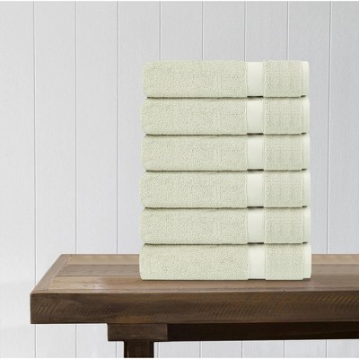 Delara 100% Organic Cotton Soft, Quick Dry & Ultra-Absorbent Wash Cloth (Pack of 6)