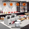 Commercial Soup Warmer, Electric Bain Marie – 600W/1000w 86~176°F Adjustable Temp with Reset Button, Silver for Restaurant & Buffet - 4 of 4