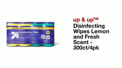 Lemon And Fresh Scent Disinfecting Wipes - 300ct/4pk - Up & Up