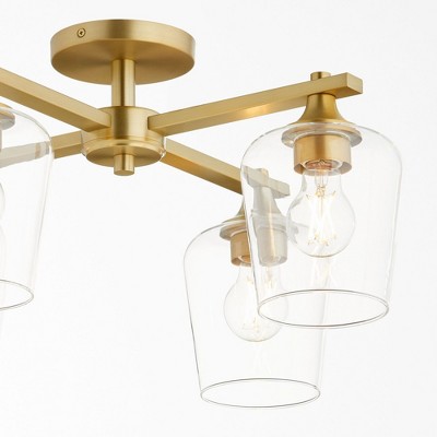 Quorum Lighting Veno 4 - Light Flush Mount in  Aged Brass