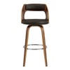 30" Axel Swivel Counter Height Barstool with Faux Leather Walnut Finish Frame - Armen Living - image 2 of 4