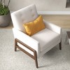 Christopher Knight Home Vic Modern Velvet Button-Tufted Backrest Armchair with Solid Wood Legs - 3 of 4