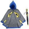 Batman Boy's Umbrella and Raincoat Set, Kids Ages 4-7 - 3 of 4
