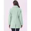 INSPIRE CHIC Women's Elegant Notched Lapel Button Single Breasted Winter Coat - 4 of 4