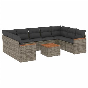 vidaXL Garden Sofa Set Grey PE rattan Large Modular Garden Sofa Set - 1 of 4