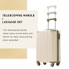 Syemin Luggage Hardshell Luggage Lightweight Durable ABS Suitcases with Double Wheels Expandable 20" Checked Travel Luggage, Green, 13.6"*8.3"*21.5" - 4 of 4
