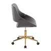 LumiSource Fabrico Office Chair Gold/Gray PU - 2 of 4