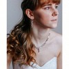 Wedding Dangle Earrings for Brides, Crystal Long Bridal Earrings for Women. - 2 of 4