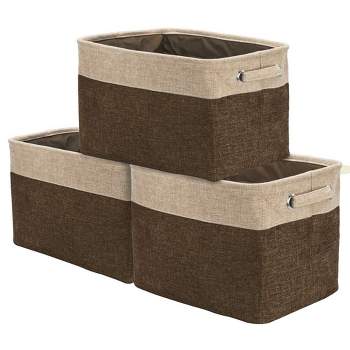 Sorbus Fabric Cubby Organizer - Large Sturdy Foldable Storage Bins with Handles - Lightweight and durable (3 Pack)