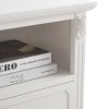 Gulches White Farmhouse Nightstand with Charging Station, 2 Drawers & Open Storage, Fluted Side Table with Solid Wood Legs for Bedroom - 4 of 4